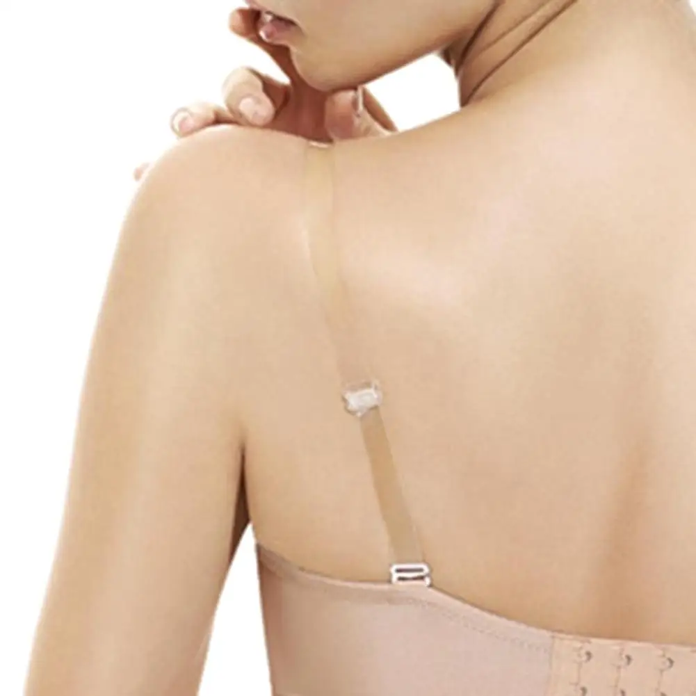 1 пара Прозрачный термополиуретан Невидимый съемный регулируемый бюстгальтер с плечевыми ремешками лифчик на бретельках ремень женщина Невидимый bretels