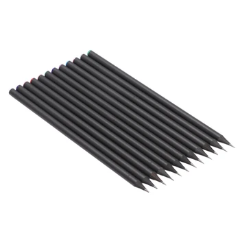 

12 pcs/set Pencil HB Diamond Crayon Stationery Items Drawing Provides Fun Pencils Basswood For School Office School, Black