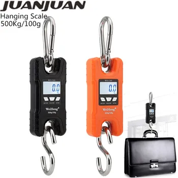 

500kg/100g Hanging Scale Digital Electronic Weighting Suitcase Scale Hook Scales Kitchen Weighing Balance Fishing Steelyard 40%