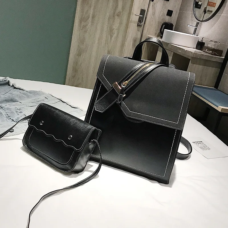 Рюкзаки Mochila, школьный ранец для девушек, модные женские ленты с бантом для кисточек - Цвет: Черный