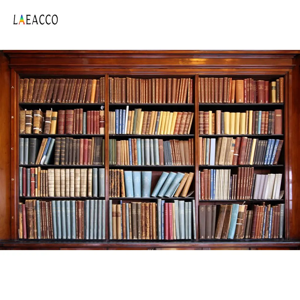 Laeacco Library старая деревянная книжная полка книги для изучения интерьера ребенка фотографические фоны фото фоны фотосессия Фотостудия