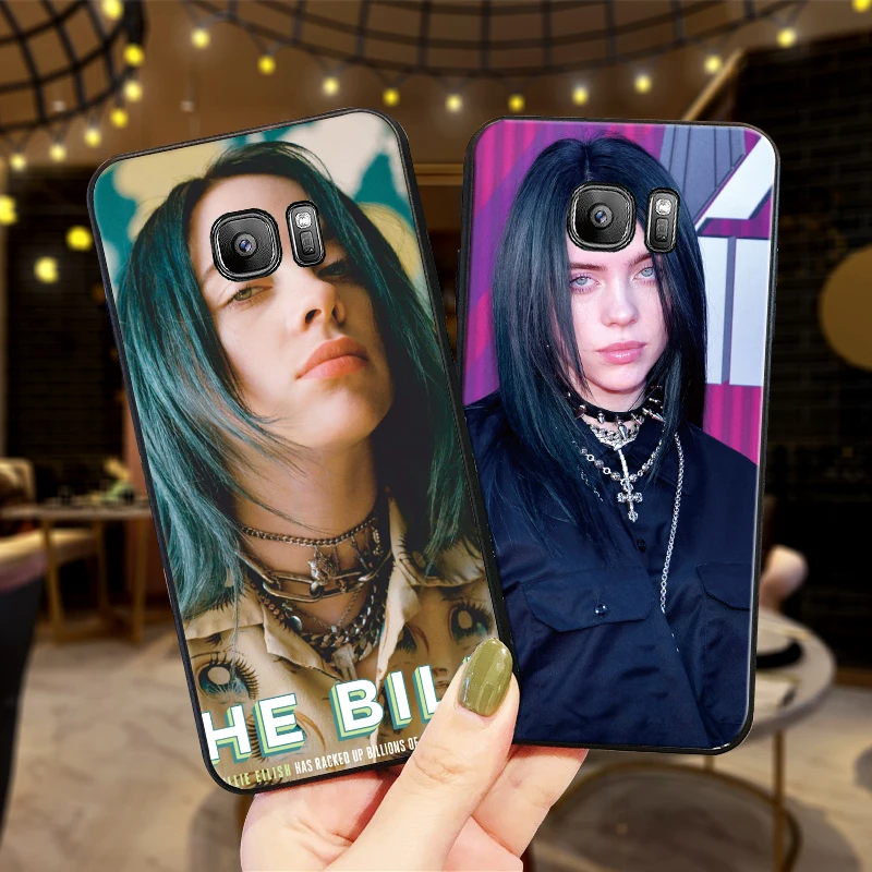 

Mobile Phone Cases for Samsung M10 M20 M30 S6 S7 Edge S10 S9 S8 S6 S7 PLUS Soft Silicone Cover Billie Eilish