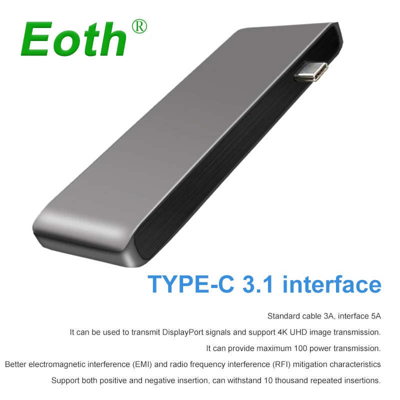 USB концентратор с C на HDMI RJ45 Thunderbolt 3 адаптер для MacBook Samsung Galaxy S9 Huawei Mate 20 P20 Pro Type 0