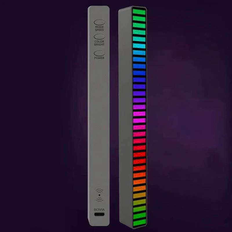 RGB Voice-Activated Pickup Rhythm Ambient Light Creative Colorful Sound APP Control Ambient Light With 32 Bit Music Car Desktop 