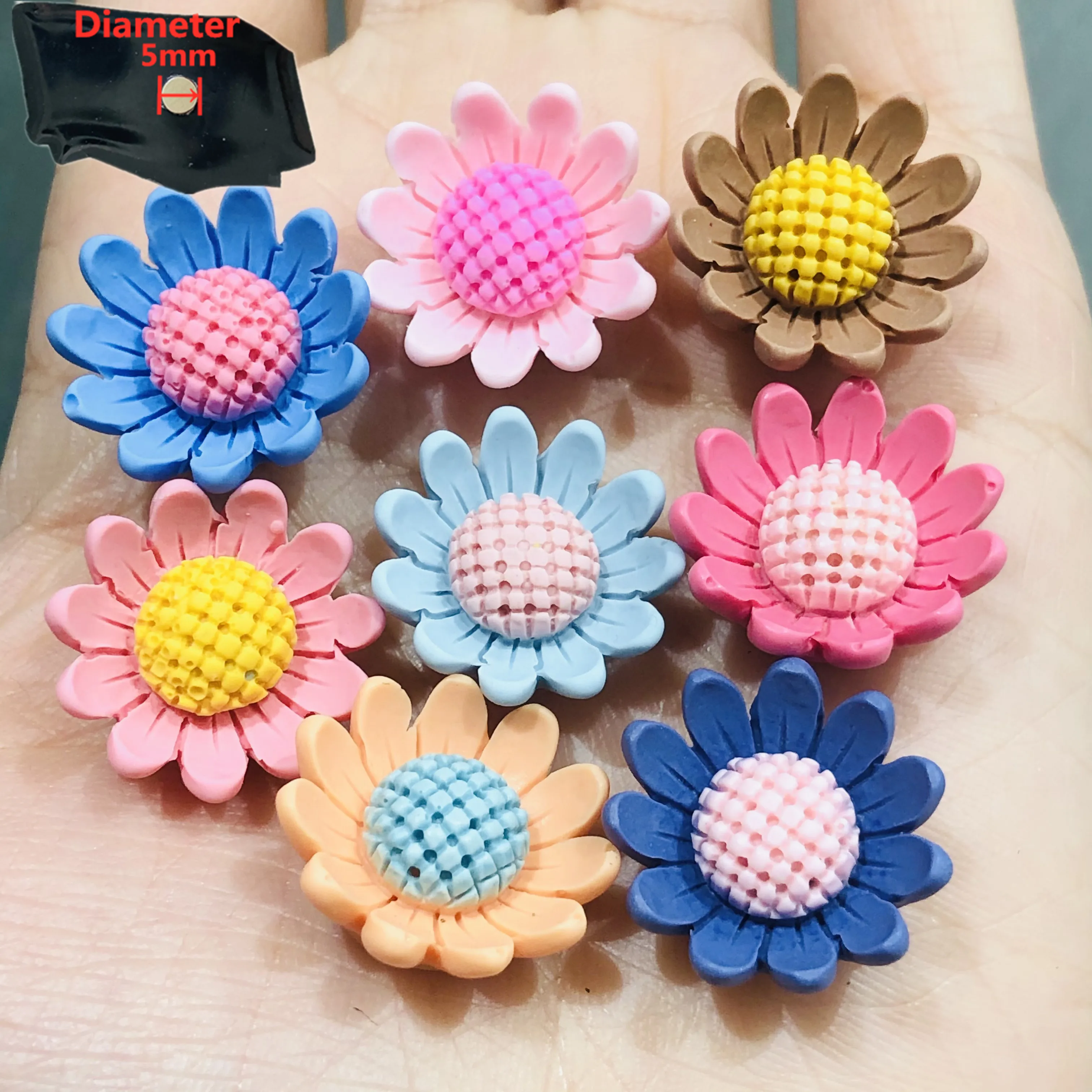 1PCS Resin Beautiful Appreciate Plant Fridge Sticker Various