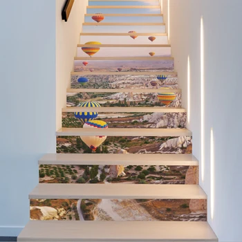 

100cm 13 Pcs Balloon Pattern Removable Wall Sticker Living Room Stairs Floor Decal Staircase Home Wall Stickers