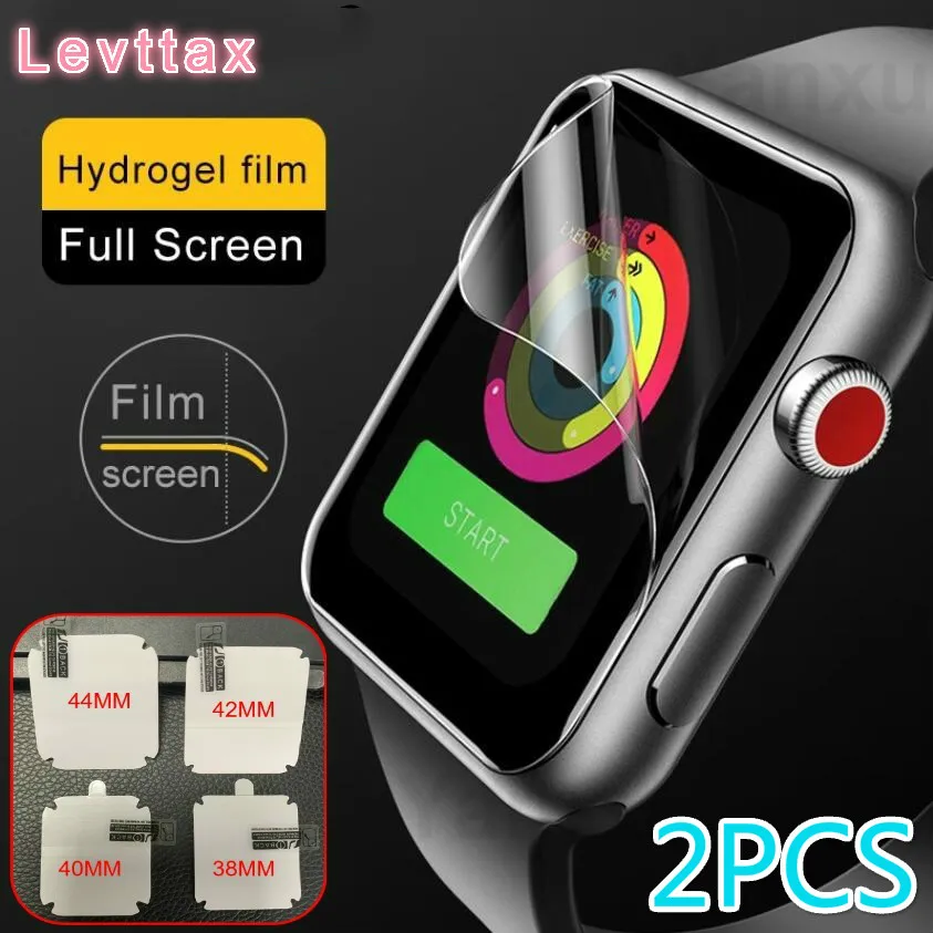 

2PCS Ultra Thin For iWatch 38mm 42mm 44MM 40MM Full Cover Clear Protective Soft Screen Protector For Apple Watch 6 5 4 4 3 2 1