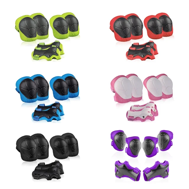 6Pcs/Set Roller Skates Cycling Skatings Scooter Riding Sports for Kids Youth Knee Pad Elbow Pads Guards Protective Gear 3