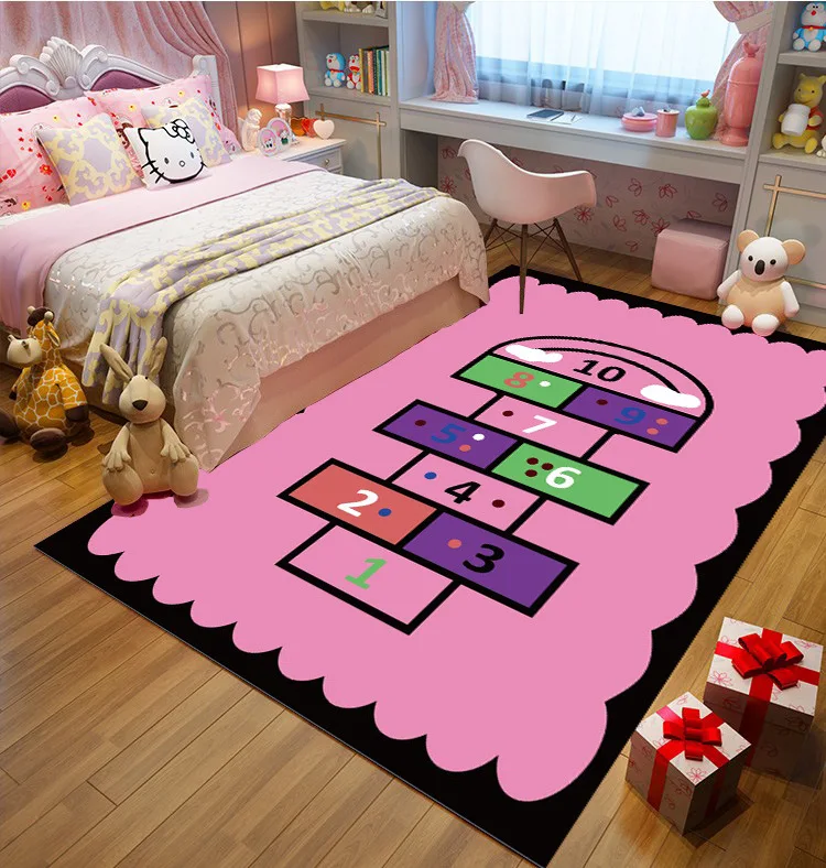 Новые детские игровые фланелевые ковры для гостиной, вертикальные 3D принтованные ковры с розовым рисунком для мальчиков и девочек - Color: 21