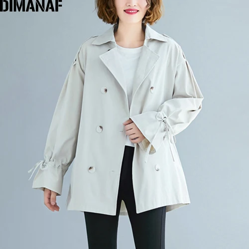 HanY99288CN-xing Dimanaf женский жакет пальто Осенняя Офисная женская элегантная тонкая с поясом Женская одежда верхняя одежда большой размер длинный рукав - Цвет: HanY99288CN-xing