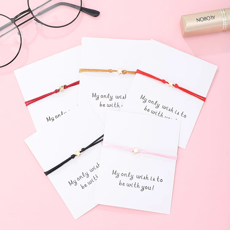 G. YCX Регулируемый красные, черные нити золотые браслеты со звездами для Для женщин Для мужчин в минималистском стиле ручной работы пара матч Браслеты рождественские подарки