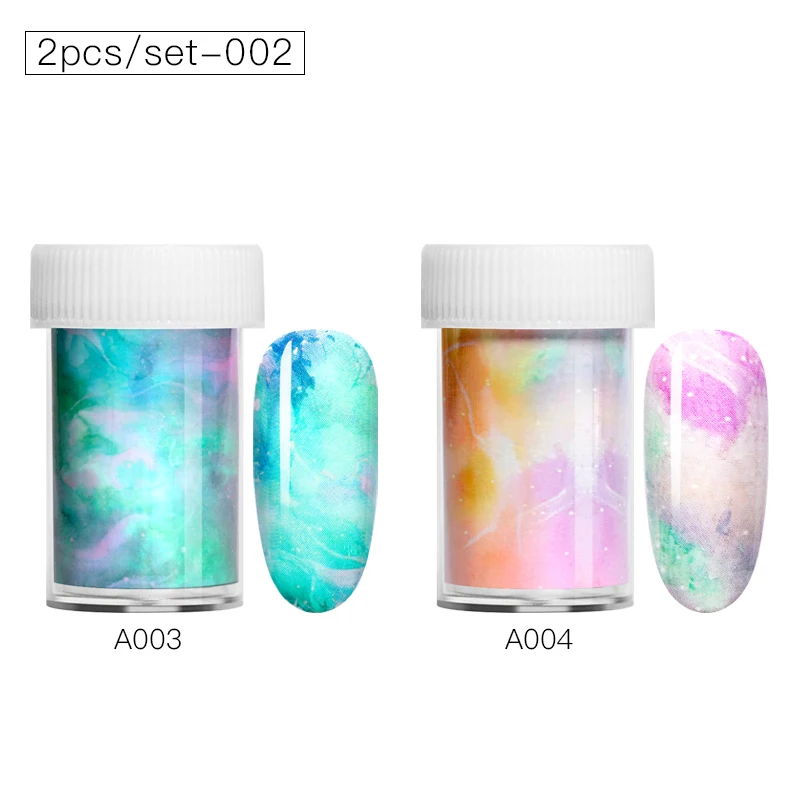 Gradient Rainbow Starry Sky Nail Foil Shimmer Japanese Syle for Nail Art Sticker Set Transfer Foils DIY Salon Wraps Decals - Цвет: BZH06960