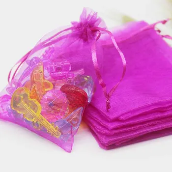

50Pcs 24 Colors Multiple sizes Organza Jewelry Bag Wedding Gift Organza bag Drawable Organza Bags Christmas Gift Bag