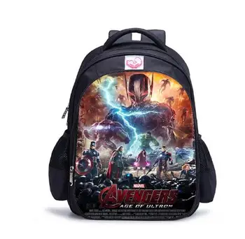 

16 Inch Iron Man Children School Bags Orthopedic Backpack Kids School Boys Girls Mochila Catoon Bags