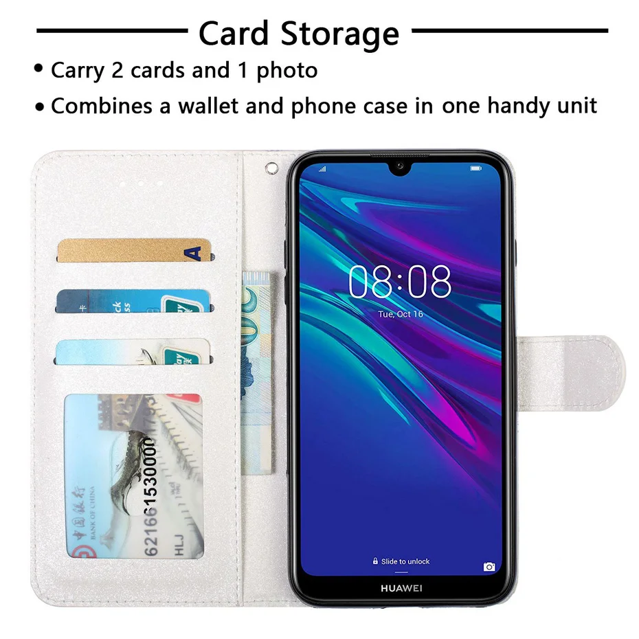 3D мягкий чехол-бумажник из ТПУ для huawei Y7 y6 prime y5 Y9, откидной Чехол для мобильного телефона s ON для huawei y7 Y5 Y6 PRIME, кожаный чехол-книжка