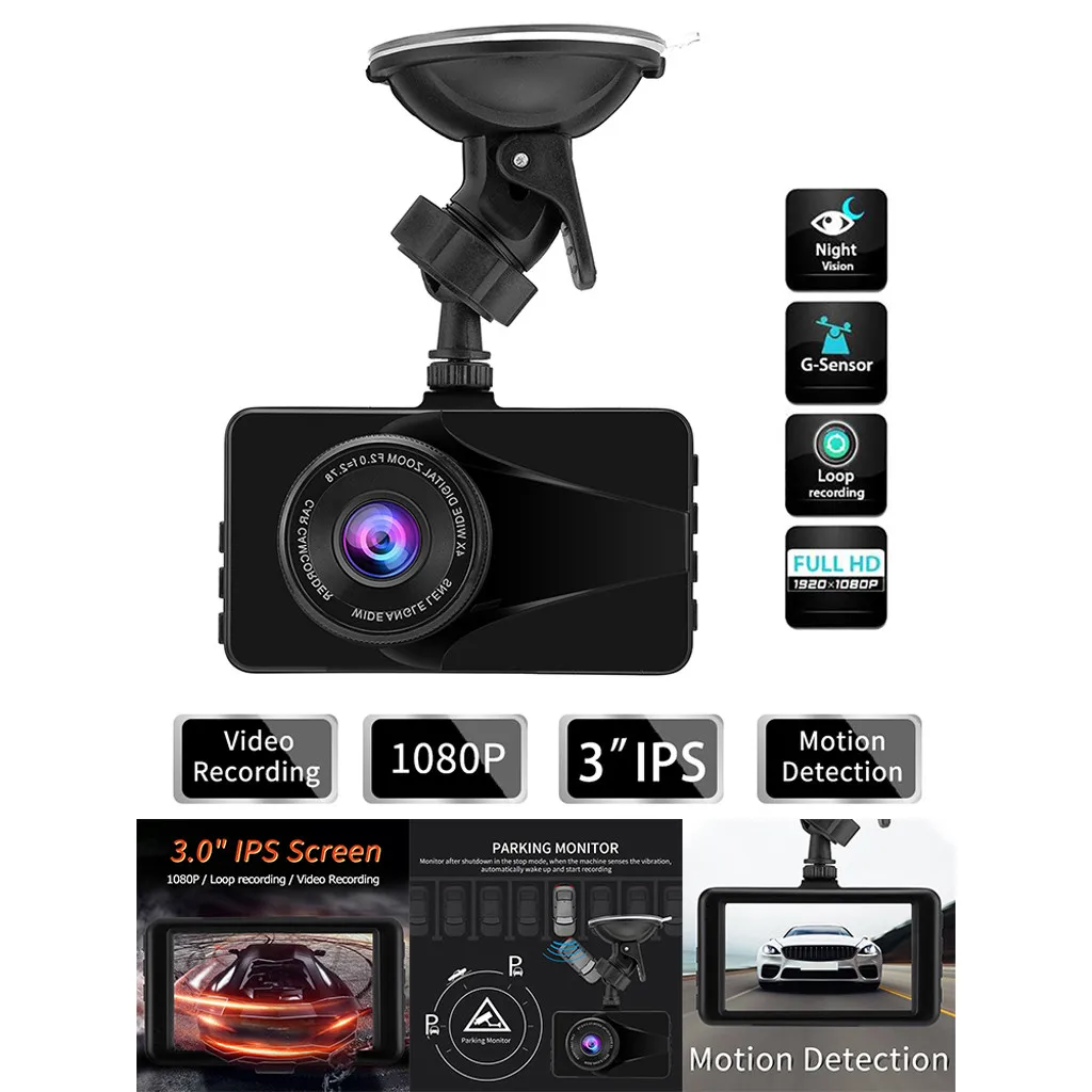 Автомобильная dvr камера, 3 дюйма, 480X800, ips экран, рекордер вождения, несколько языков, 32 Гб расширенной памяти, 26fps, аккумулятор 200 мАч, 8X