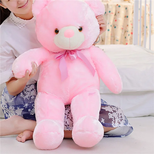 Creative LED Sensing Bear Doll Stuffed Animal Light - Up Toys Colorful Luminous Plush Toys for Birthday Valentine's Day Gifts 6