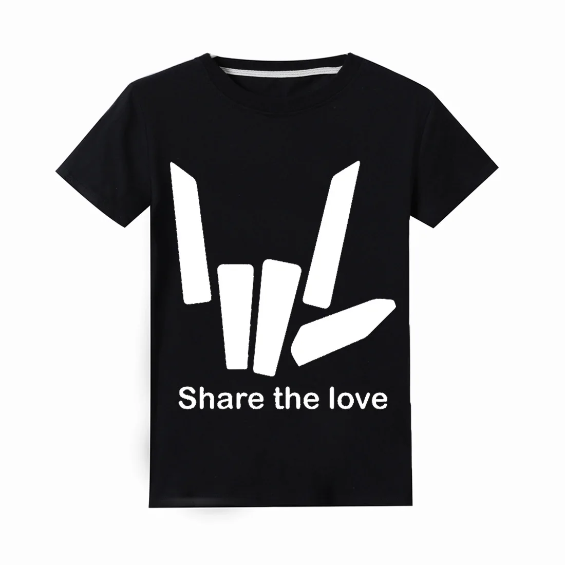 Thanksgiving Youth Share The Love Hoodies Long Sleeve T-shirt Different Colors Graphic Prestonplayz tshirt kids shirt Tops Tees - Color: tee-black