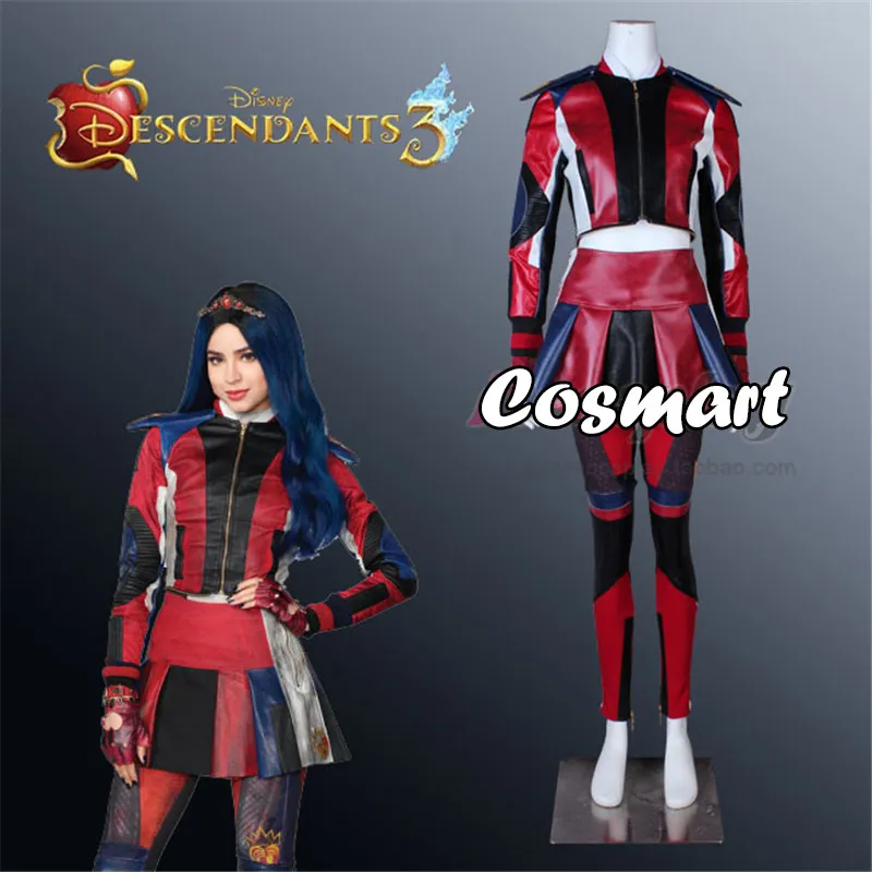 Movie Afstammelingen 3 Figuur Evie Cosplay Kostuum Afstammelingen Kostuum Rode PU Leren Jas Halloween Voor Vrouwen Aangepaste FreeShi Movie Afstammelingen 3 Figuur Evie Cosplay Kostuum Afstammelingen Kostuum Rode PU Leren Jas Halloween Voor Vrouwen Aangepaste FreeShi