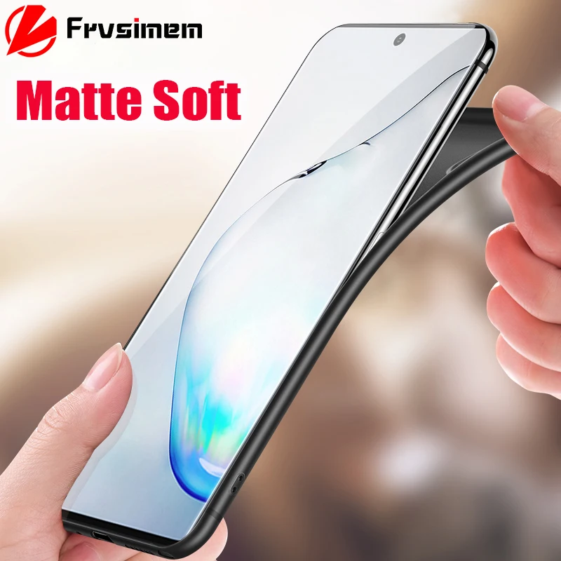 Ultra Slim Silicone Case for Samsung Galaxy S6 S7 edge S8 S9 S10 Plus A10 A20 A30 A40 A50 A70 NOTE 10 9 8 5G Soft TPU Matte |