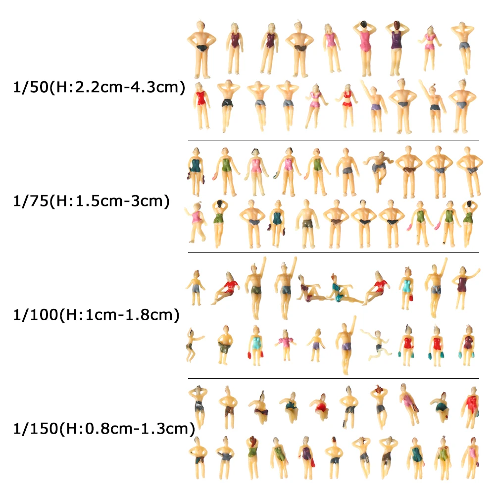 EXCEART Set Di 10 Figure In Miniatura Di Persone In PVC, Modellini Dipinti A Mano Per Diarama, Giocattoli Finto Per Bambini, Decorazioni Paesaggistiche E Architettoniche