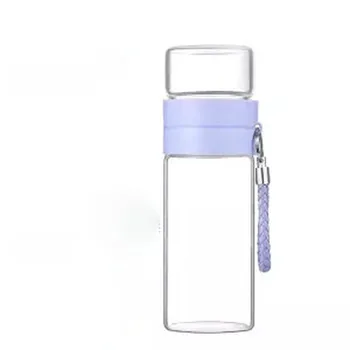 

Tea Water Separation Cups Cups Women's Double Glass Creative Trend Hand Cup Students Portable Filter Crystal Water Bottle
