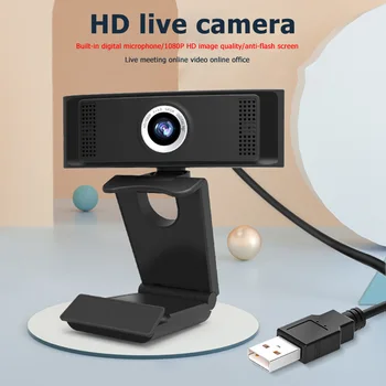 

Widescreen Video Work Home Accessories 1080P HD USB Webcam Video Conference Live Streaming Web Camera with Microphone
