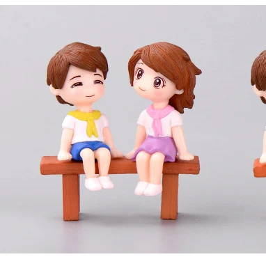 Romantic Miniature Couple Figurines for Wedding Decor and Valentine's Day Gift