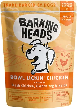 

BARKING HEADS BARKING HEADS Before the last piece for adult dogs of all breeds with chicken 300g