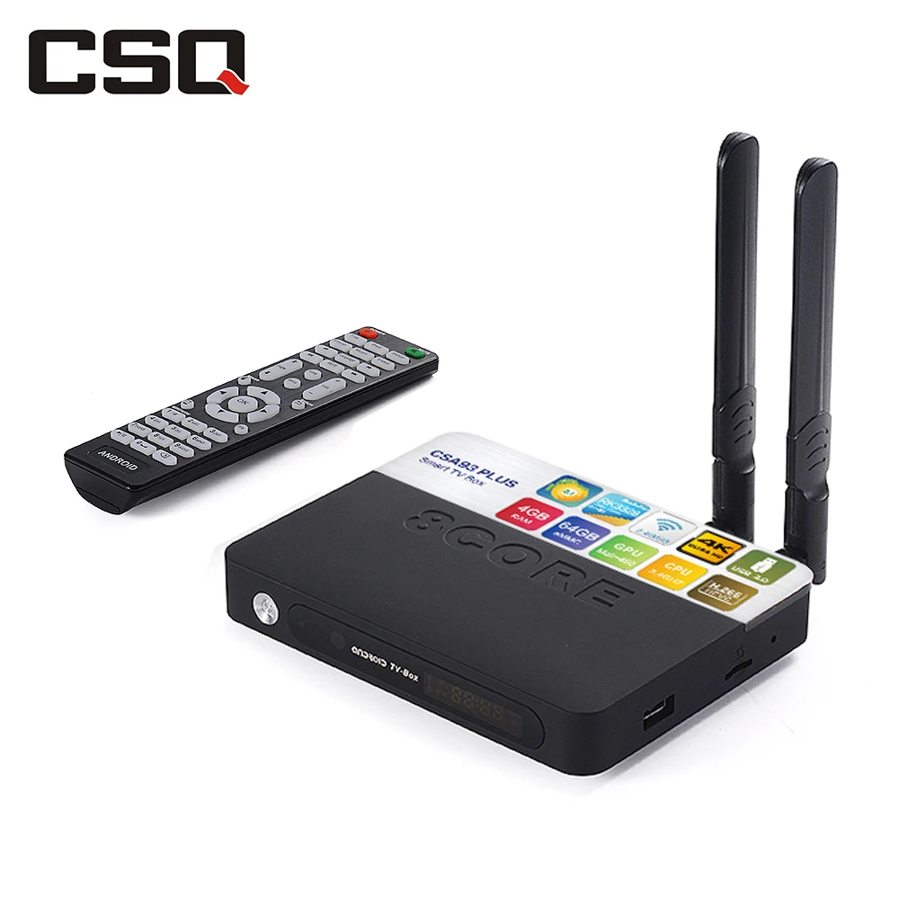 

2019 Newest CSA93 Plus Android 8.1, 4GB/64GB RK3328 Quad Core Ultra HD Smart TV Box. 2.4G / 5G WiFi USB 3.0 Set Top Box