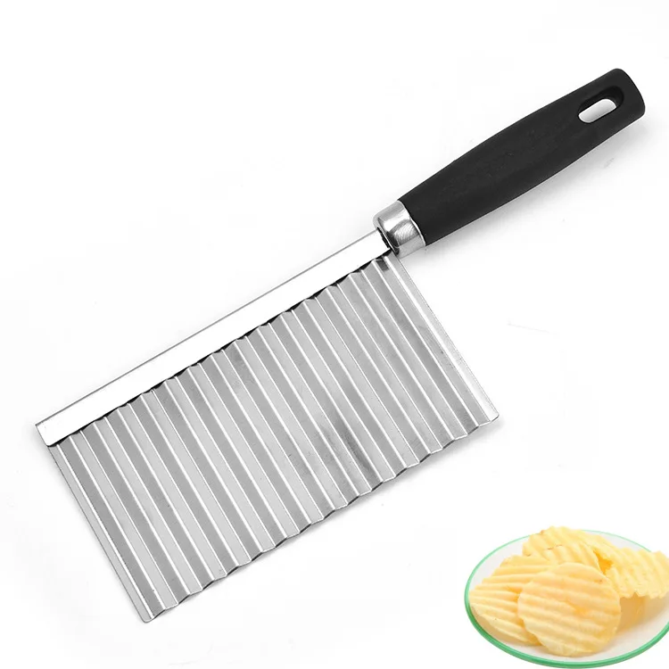 

Stainless Steel Wavy Potato Chips Shredder Potato Chips Cutter Blade Household Kitchen Gadgets Wholesale