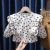 Ретро Корейский Стиль Baby Girls Блузка Бабочка Ruched Dot Печатные Тройники Топы Хлопок Осенняя Блузка Детская Одежда Принцессы