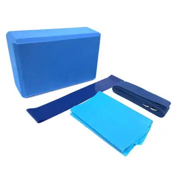 

4 Pcs Yoga Equipment Set with Yoga Ball Blocks Stretching Strap Resistance Loop Band Yoga Starter Kit for Home Exercise