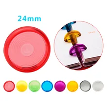 12 шт 24 мм цветные пластиковые переплет кольцо Пряжка Грибное отверстие вкладыш блокнот Переплет пластиковый диск Пряжка Книга свободная кнопка