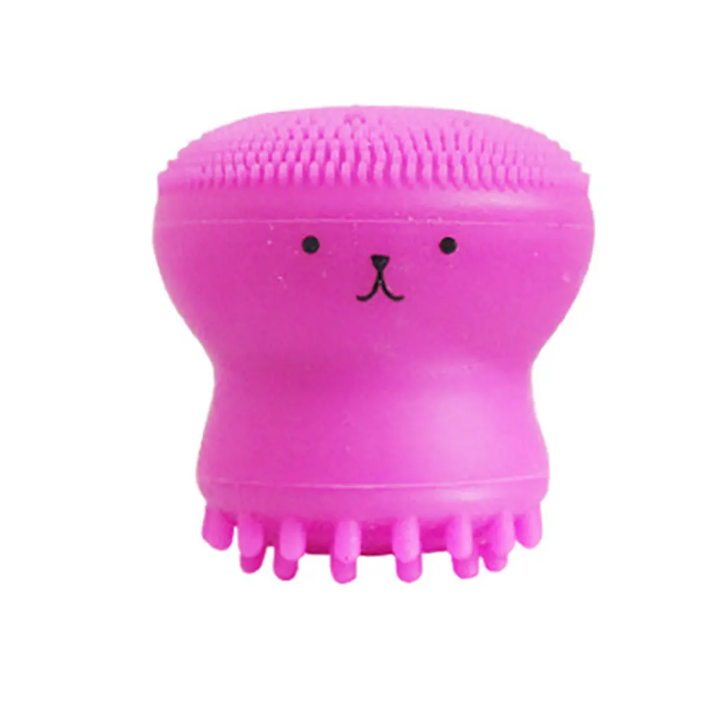 Face Cleansing Brush Pore Cleaner Face Scrub Washing Brush Exfoliator Skin Care Facial Cleanser Massager Mini Octopus Shape