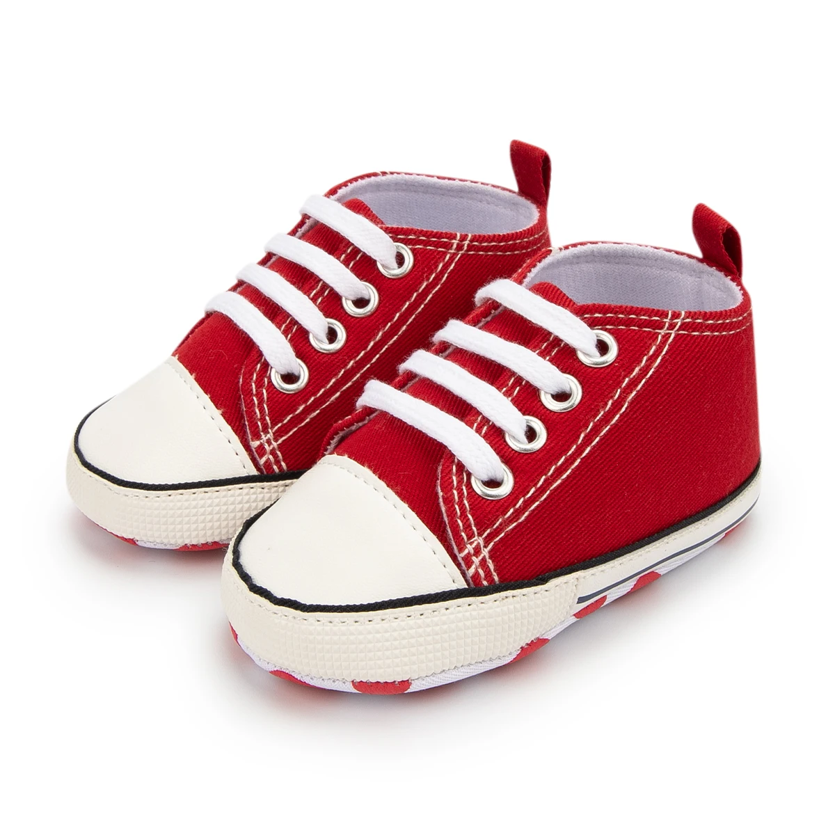 KIDSUN Baby Shoes Canvas Solid Color Simplicity Cotton Sole Anti