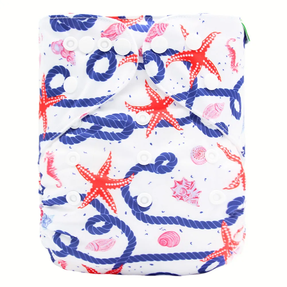 Goodbum моющийся Регулируемый маленькая птица подгузник из набивной ткани двурядные Кнопки Ткань подгузник для ребенка - Цвет: D20
