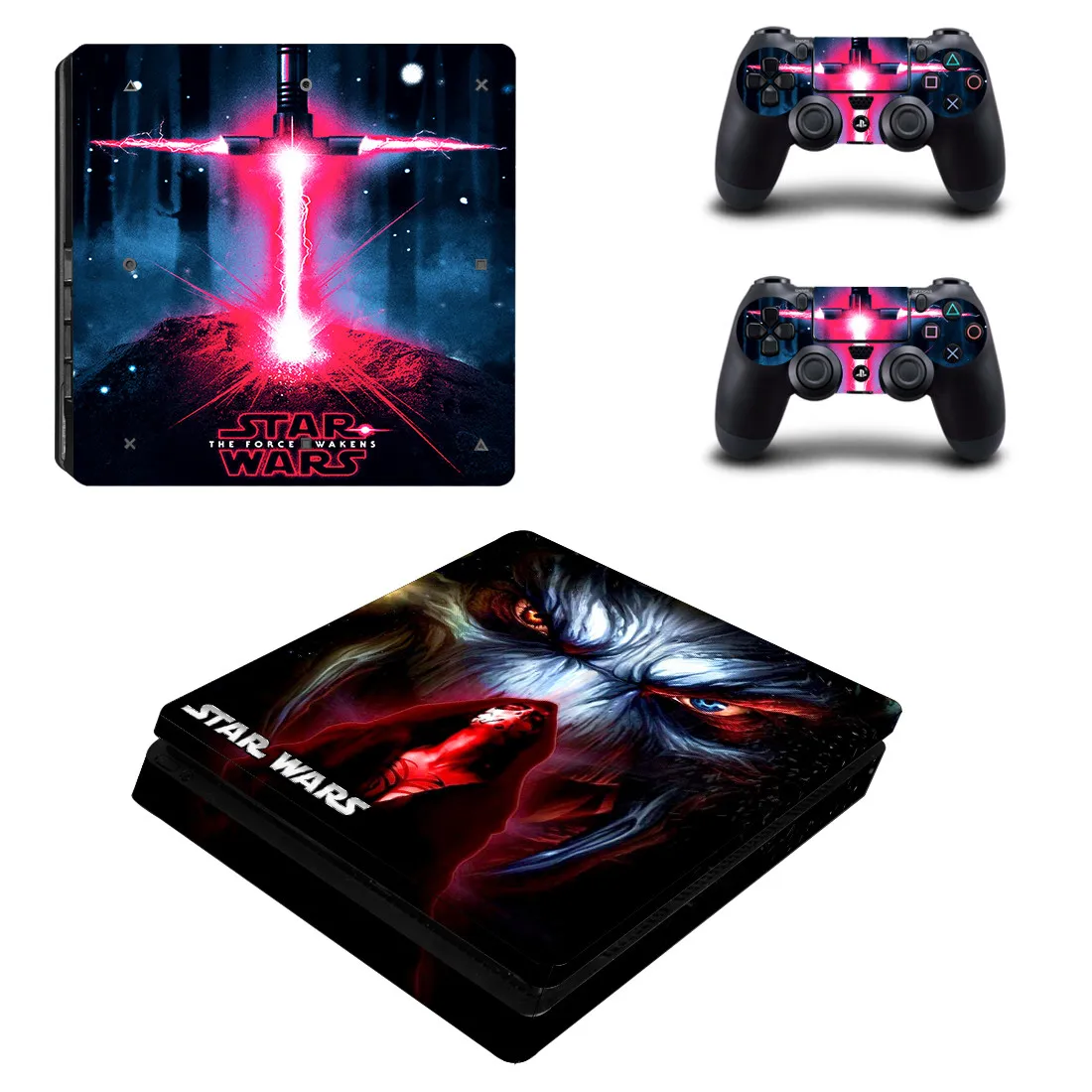 Star Wars: The Force Awakens PS4 Slim sticker s Play station 4 Slim Skin sticker для консоли и контроллера playstation 4 Slim