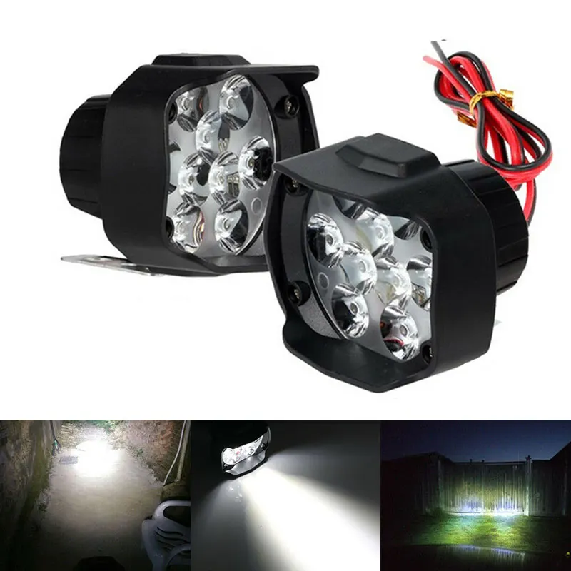 

1pcs Motorcycle Headlight 9LED Motorcycle10W Spot Lights Head Lamp LED Front DC 12V Driving Styling For ATV UTV Scooter