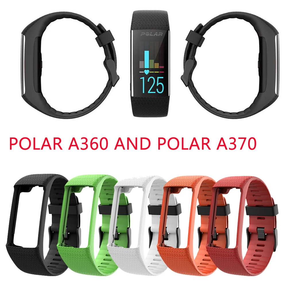 Сменный силиконовый ремешок для наручных часов с пряжкой Polar A360 A370 GPS смарт