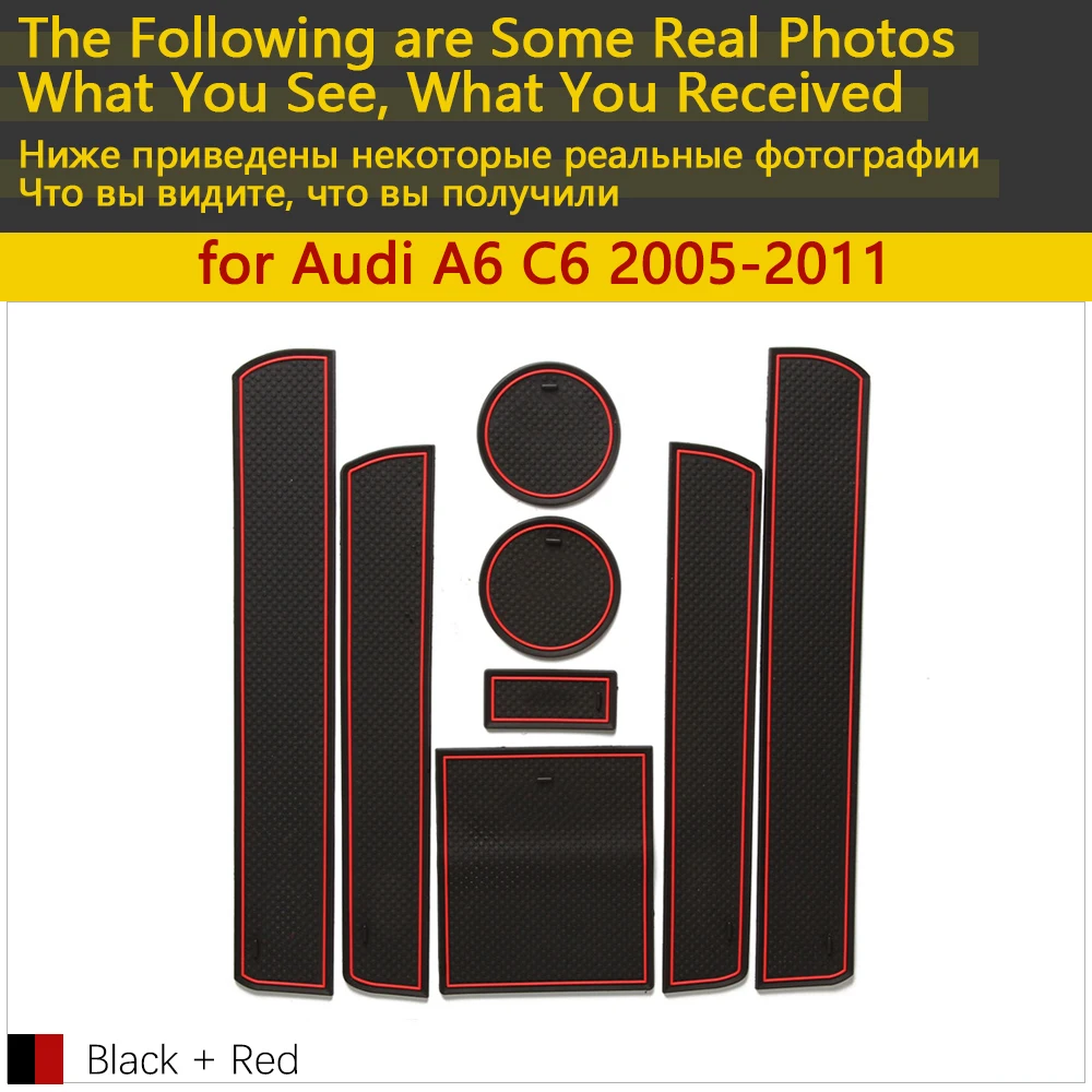 Противоскользящий резиновый коврик для чашки Audi A6 C6 4F RS6 S6 S line RS 6 2005 ~ 2011 2007 2010