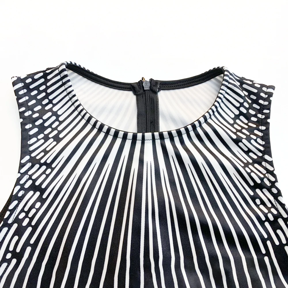 Ceny Elegancki nadruk w stylu vintage, linia, kieszeń, biały, maxi, sukienki, szata, femme, 2019, bez rękawów, kontrast, kolor, linia, Maxi, sukienka