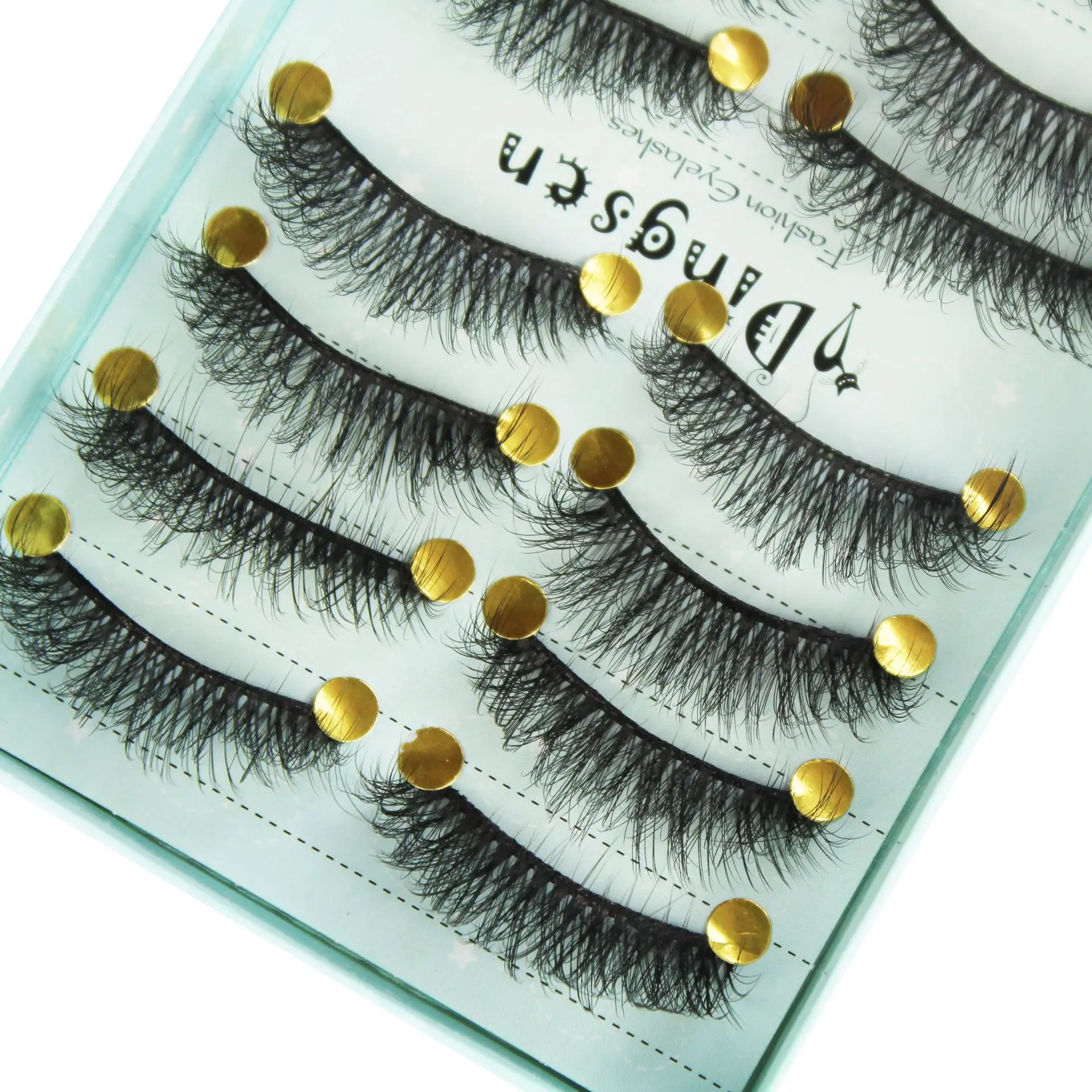 3D Soft Faux Mink Hair False Eyelashes Natural Messy Eyelash Crisscross Wispy Fluffy Lashes Extension Eye Makeup Tool 10 Pairs