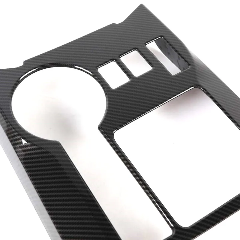 Gear Shifter Panel Decoration Trim Frame Cover for 2010- Toyota 4Runner, Carbon Fiber Pattern