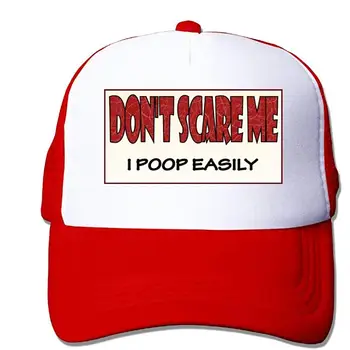 

TSDFCDon't Scare Me I Poop Easily Mesh Baseball Caps,Red,One Size