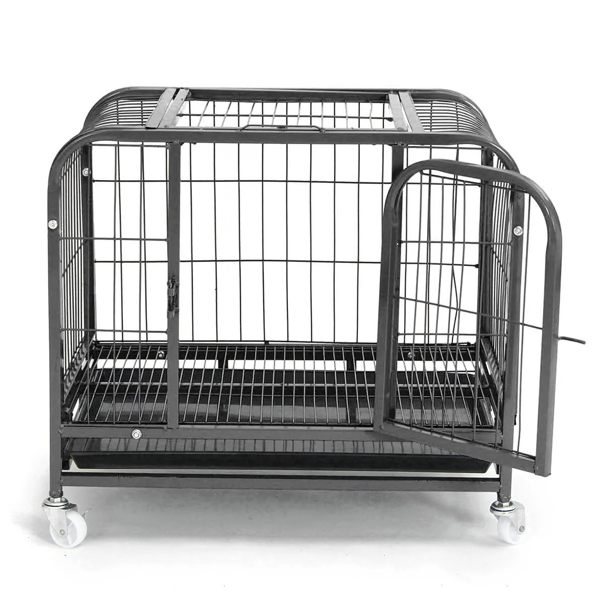 Large Heavy-Duty Folding Pet Dog Puppy Cage Cat Crate Carrier Wheels Pet Supplies 78x54x72cm Large Heavy-Duty Folding Pet Dog Puppy Cage Cat Crate Carrier Wheels Pet Supplies 78x54x72cm