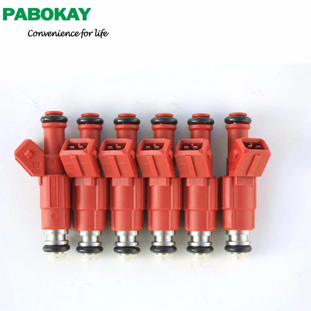 6 шт. x поток подобранный комплект топливных форсунок для Ford 4 0 0280155735 Vin 97TF9F593AA