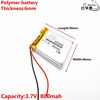 Liter energy battery Good Qulity 3.7V,800mAH 603040 Polymer lithium ion / Li-ion battery for tablet pc BANK,GPS,mp3,mp4
