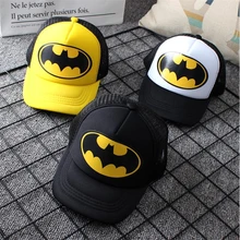 Batman crianças dos desenhos animados boné de beisebol crianças meninos moda malha crianças snapback boné meninos meninas hip hop boné pai chapéu(China)