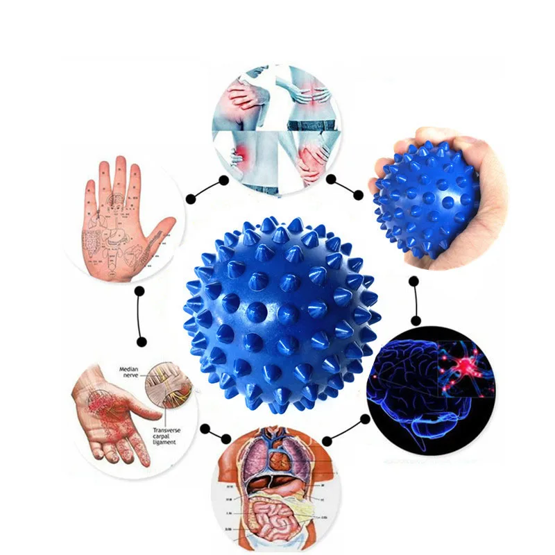 Massage Ball Peanut Shape Yoga Fitness Balls PVC Spiky Back Foot Massage Muscle Massager Exercise Roller Relieve Body Stress